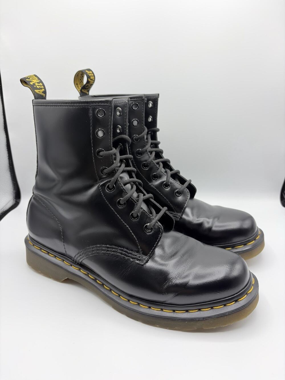 Dr. Martens 1460 Smooth Leather Lace Up Combat Boots Women's Sz US 10 EU 42 GOOD